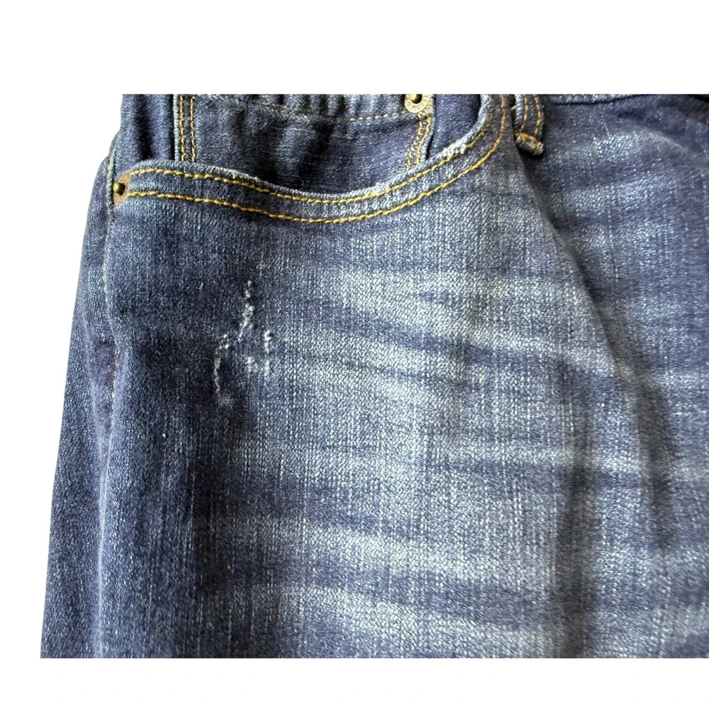 Goodfellow Co Total Flex‎ Mens Blue Distressed Slim Straight Jeans Size 32x30